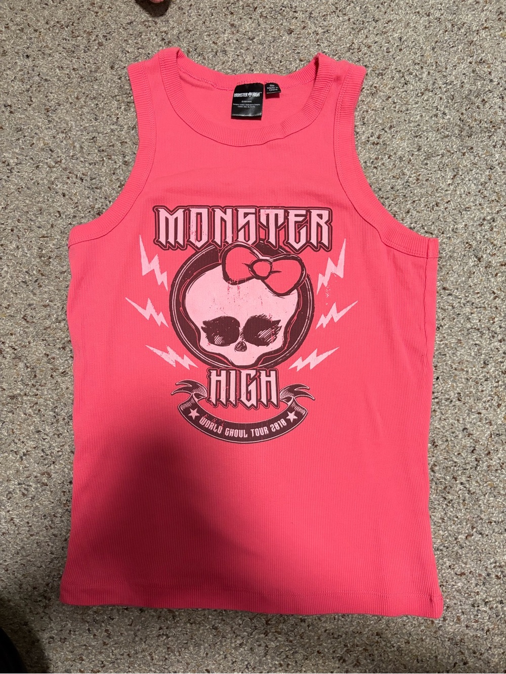 Monster High Pink Graphic Tank Top
